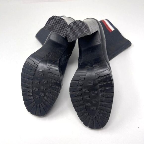 Vintage Tommy Hilfiger womans Black leather heel ankle booties 5.5M plat… - Picture 5 of 8